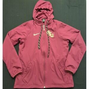 Flordia State Seminoles Nike Dri-fit women's maroon full zip hoodied jacket sz M